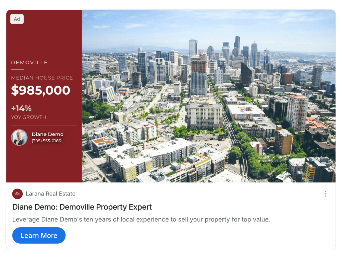 Agent Authority display ad - median house price