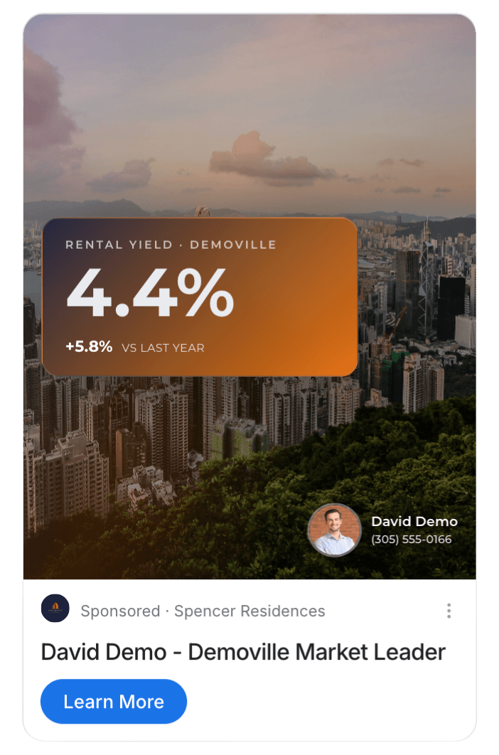 Discover ad - Rental Yield by David Demo, Spencer Residences