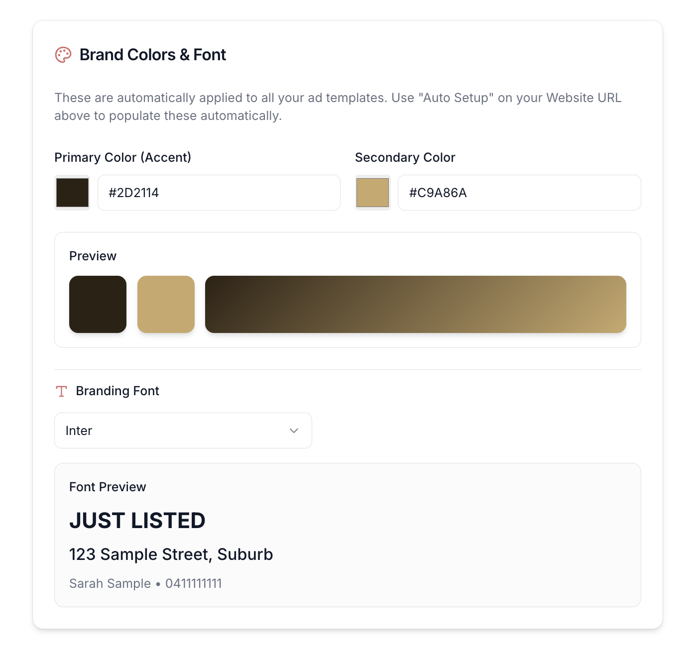 Brand DNA extraction from the agent's website