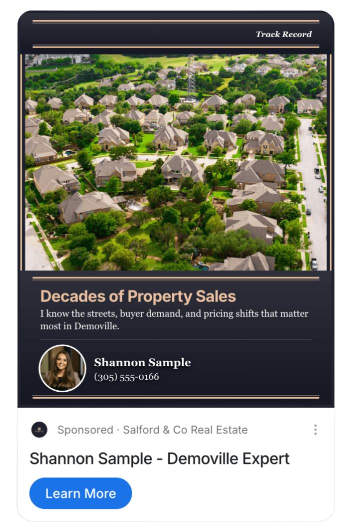 Vendor Trust Discover ad - decades of property sales