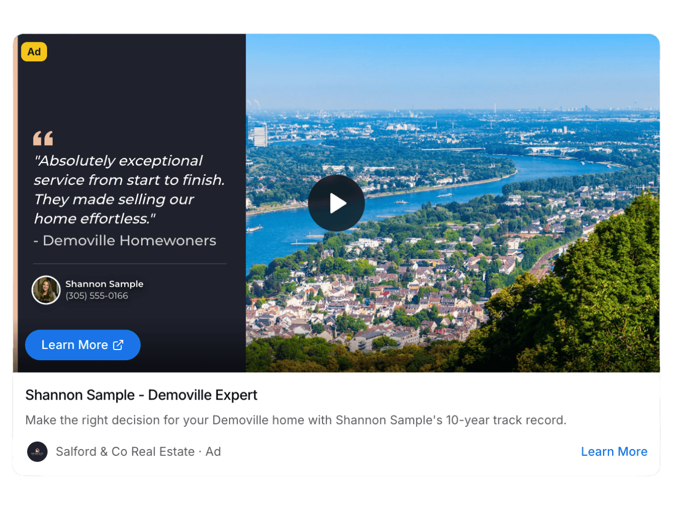 YouTube ad - client testimonial, Shannon Sample
